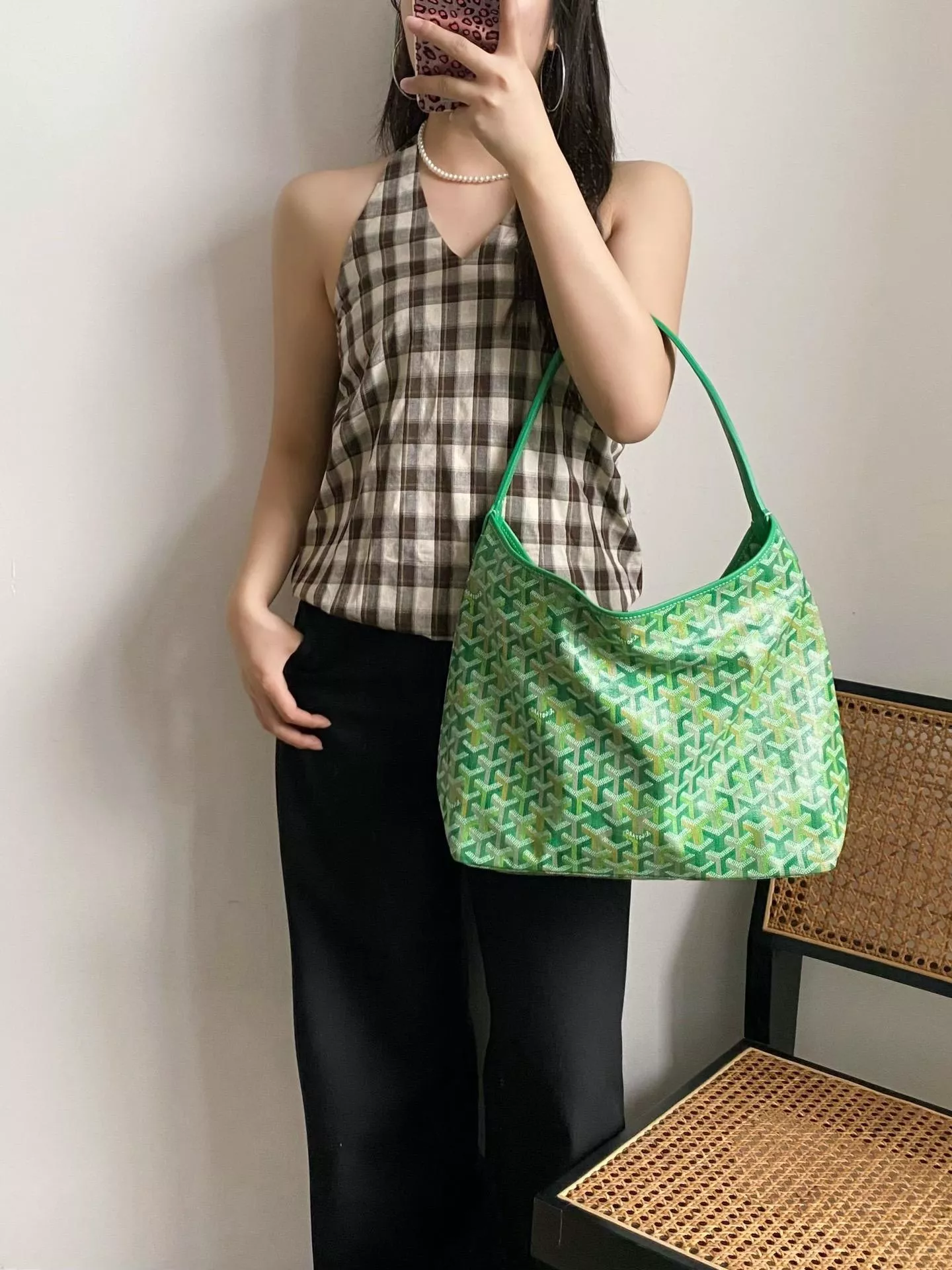 限定色｜青草綠 經典通勤Hobo 拉鍊托特包 媽媽包