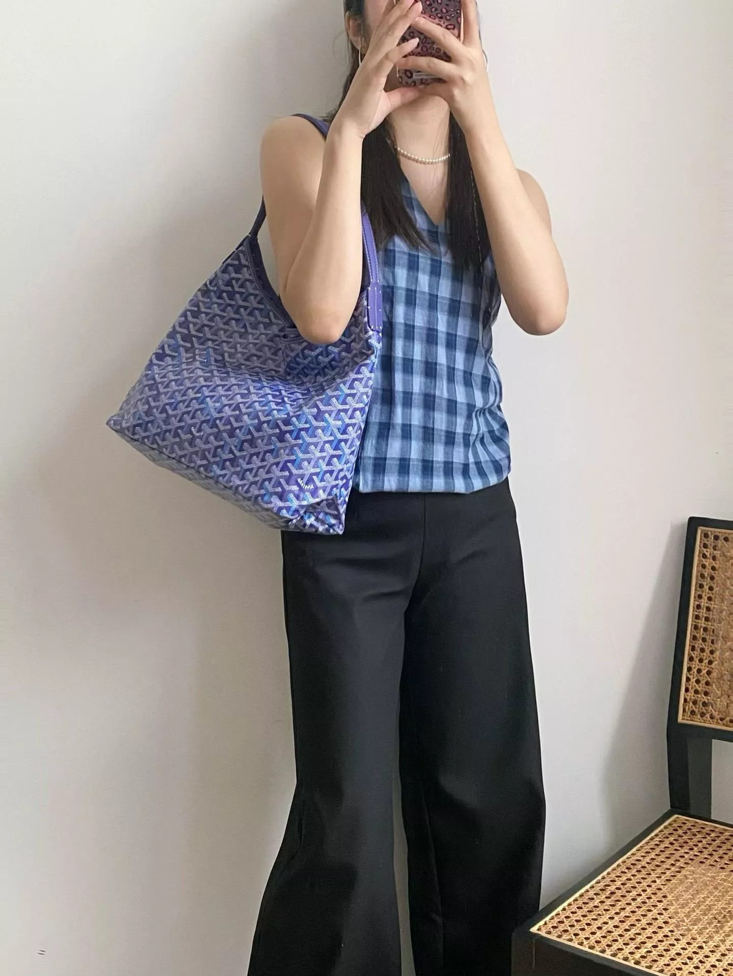 限定色｜藍莓紫 經典通勤Hobo 拉鍊托特包 媽媽包