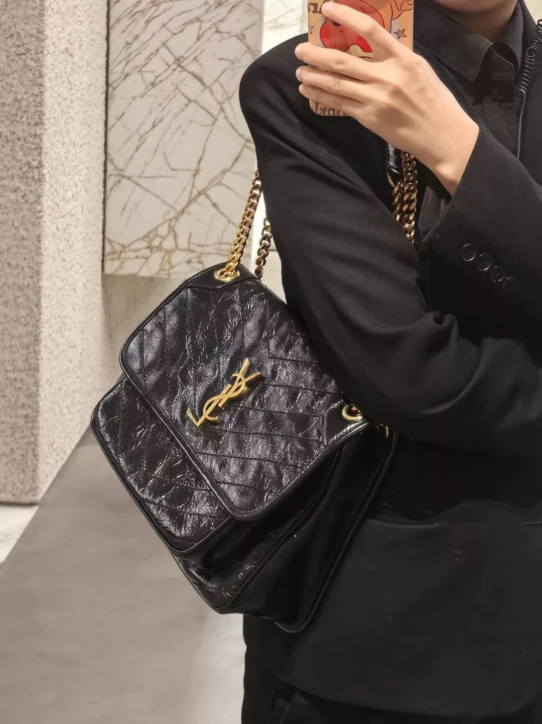 Niki Medium 28cm 黑金｜日常通勤實用款