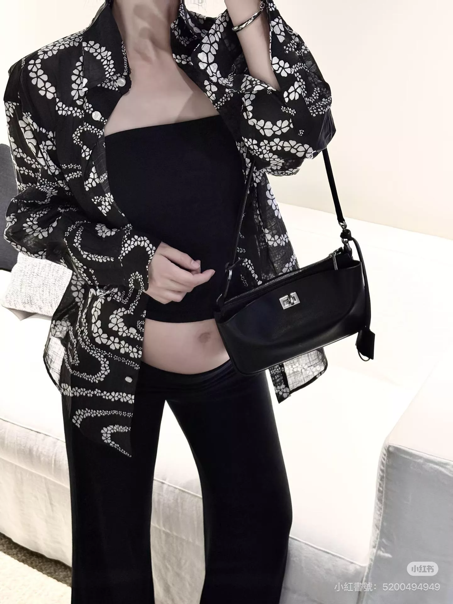 Rodeo Pochette 單肩包｜黑銀 迷你腋下包 22cm