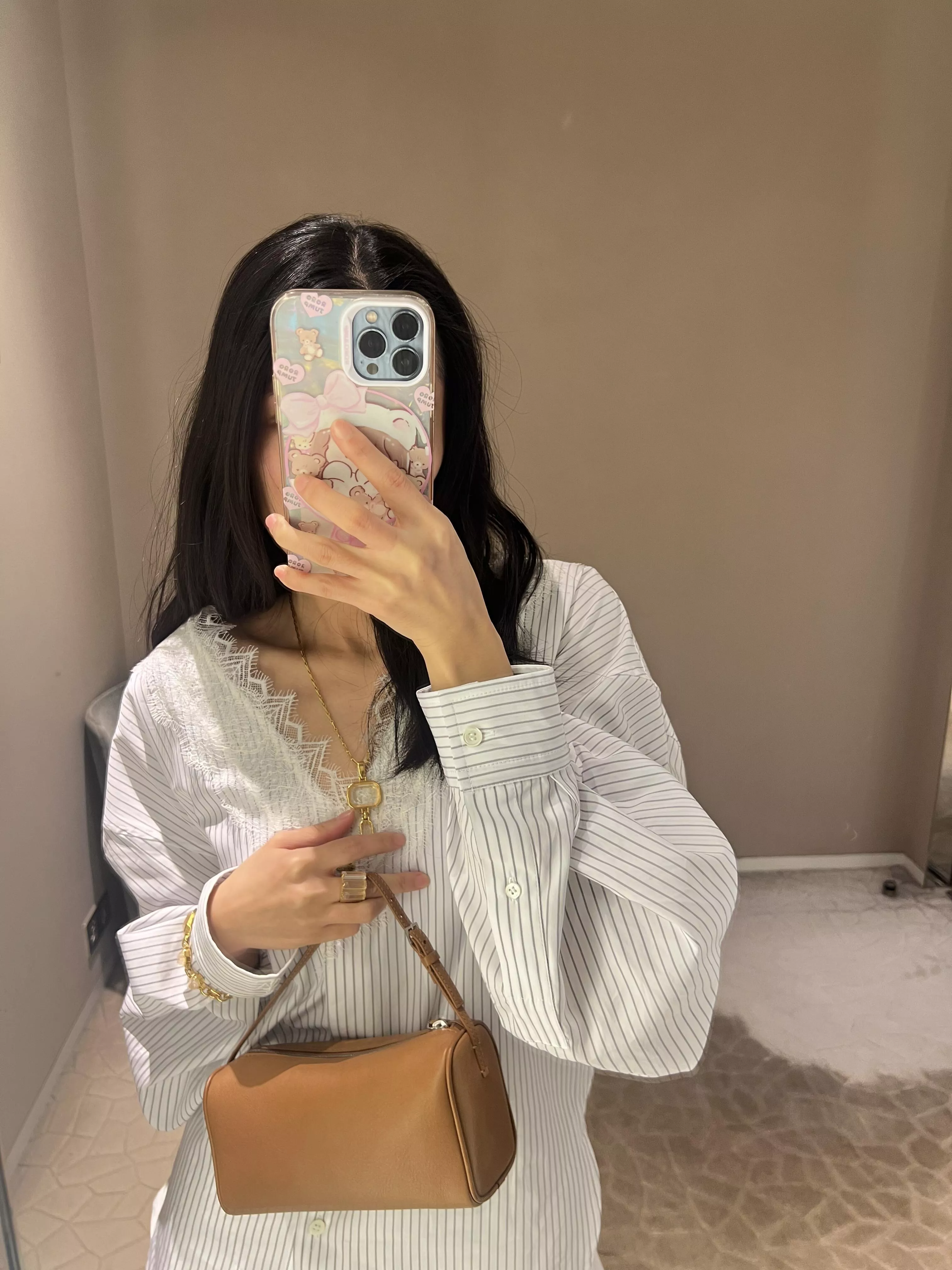 小羊皮｜焦糖色 90s Bag 筆袋包 筆筒包｜迷你手提包 19cm