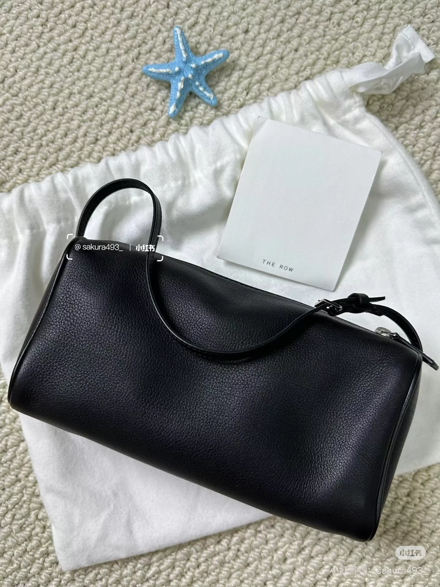 胎牛皮｜黑色 90s Bag 筆袋包 筆筒包｜迷你手提包 19cm