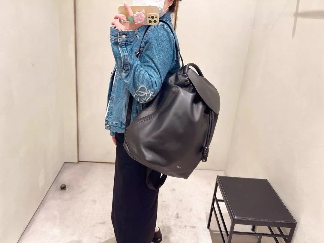 黑色｜Flamenco Backpack｜文藝復古大容量 男女同款後背包 雙肩包