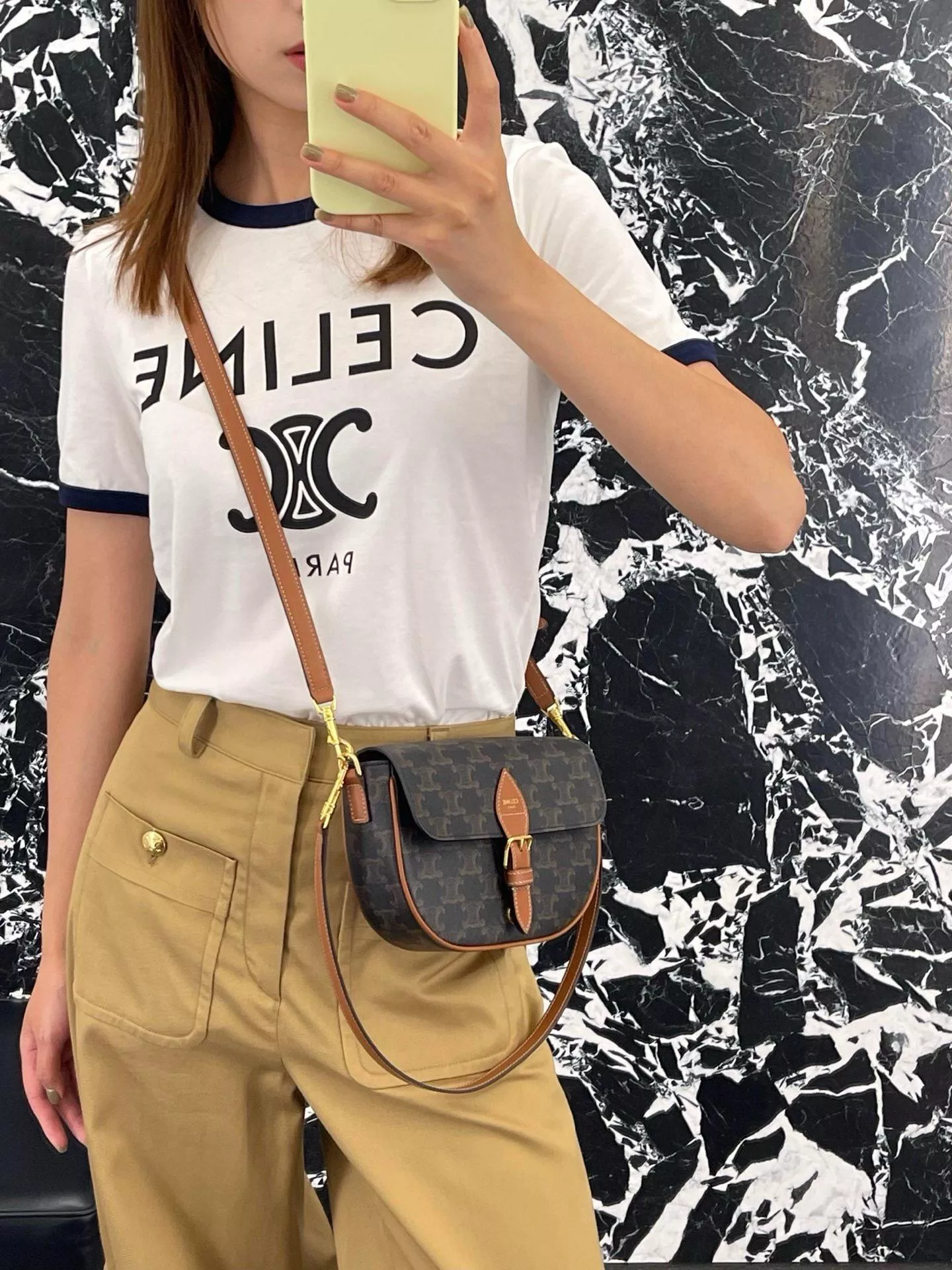 Folco Saddle Bag｜法式復古馬鞍包｜雙肩帶馬鞍包｜老花斜挎 20cm