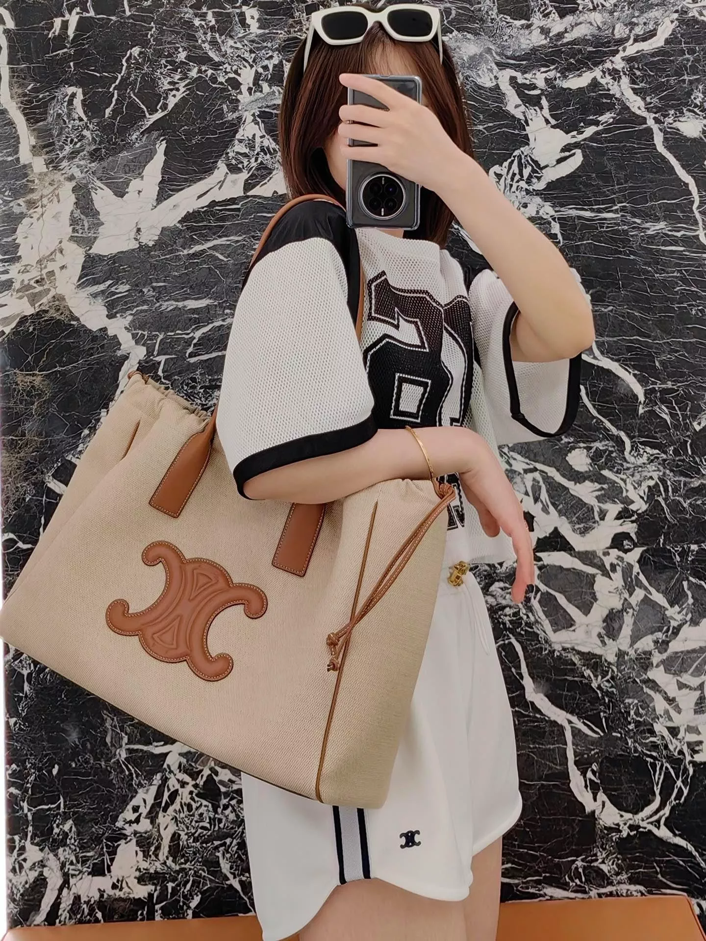 Drawstring Tote｜帆布大容量托特包 抽繩托特包 44cm