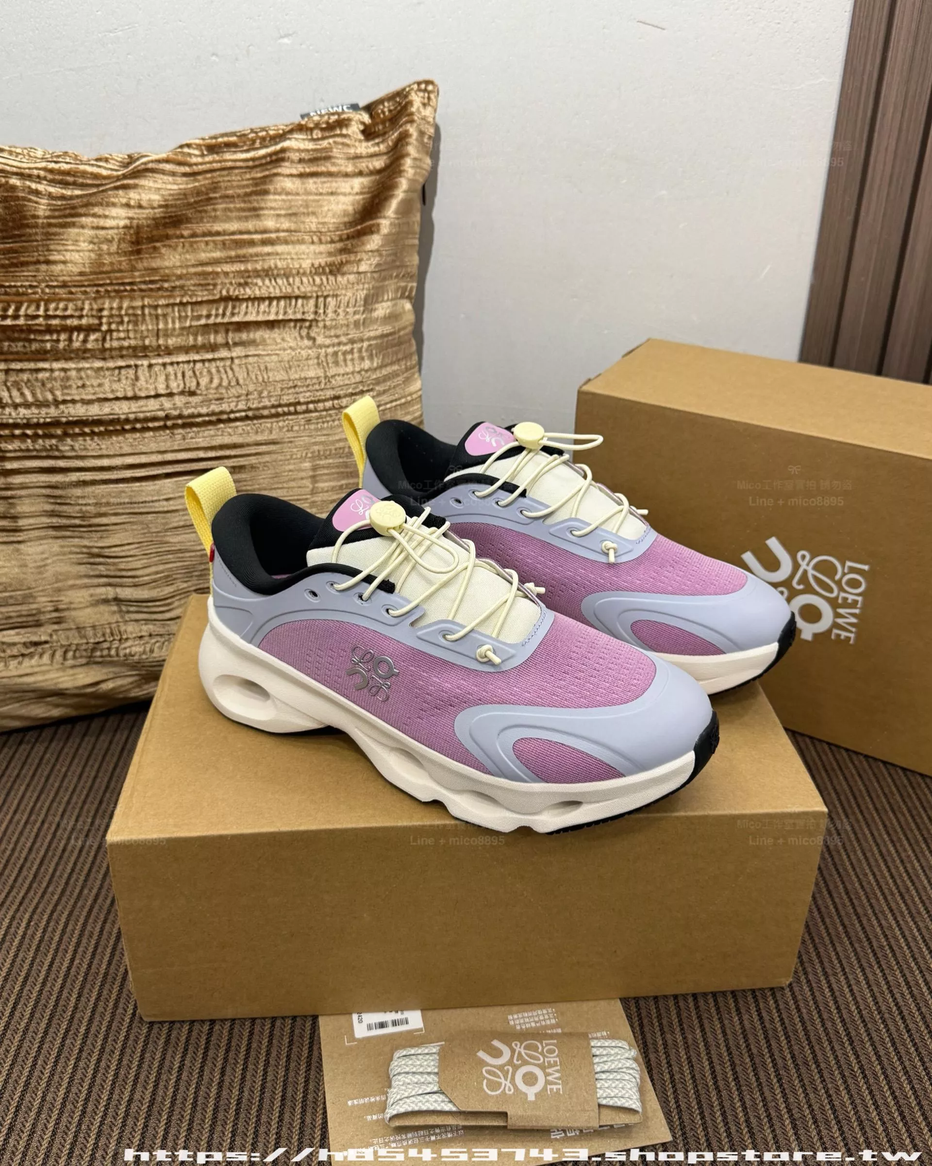 粉紫色 LOEWE × ON Cloudsolo 聯名運動鞋｜科技跑鞋 情侶款 男鞋/女鞋