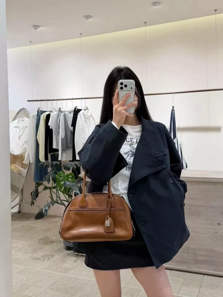 小號｜Vivant Small Bag｜干邑色復古手袋 老錢風牛皮手袋 28cm