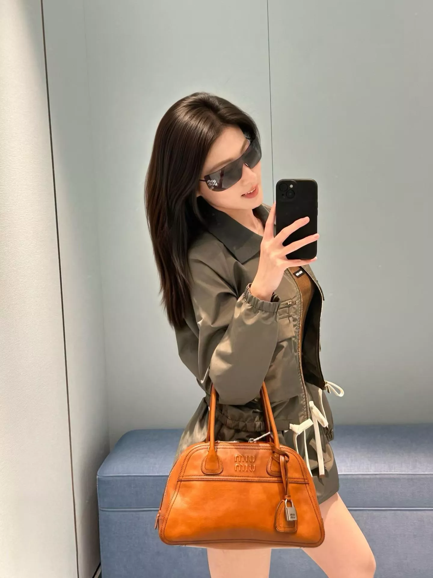 常規款｜Vivant Bag｜干邑色復古手袋 老錢風牛皮手袋 32cm