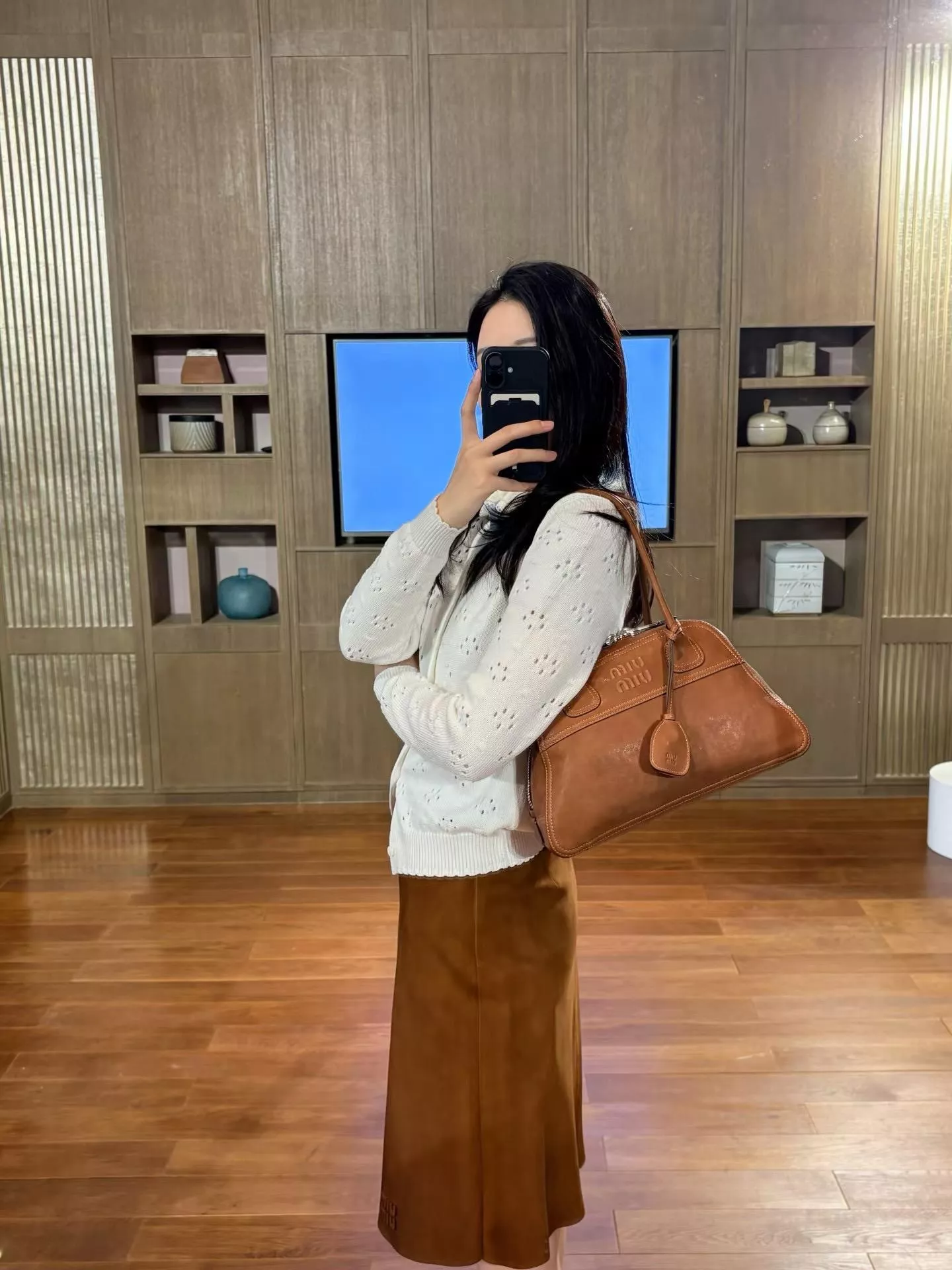 小號｜Vivant Small Bag｜干邑色復古手袋 老錢風牛皮手袋 28cm