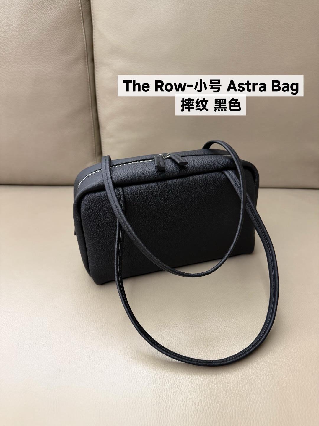 摔紋牛皮｜黑色 Astra Bag 小號保齡球包｜25cm
