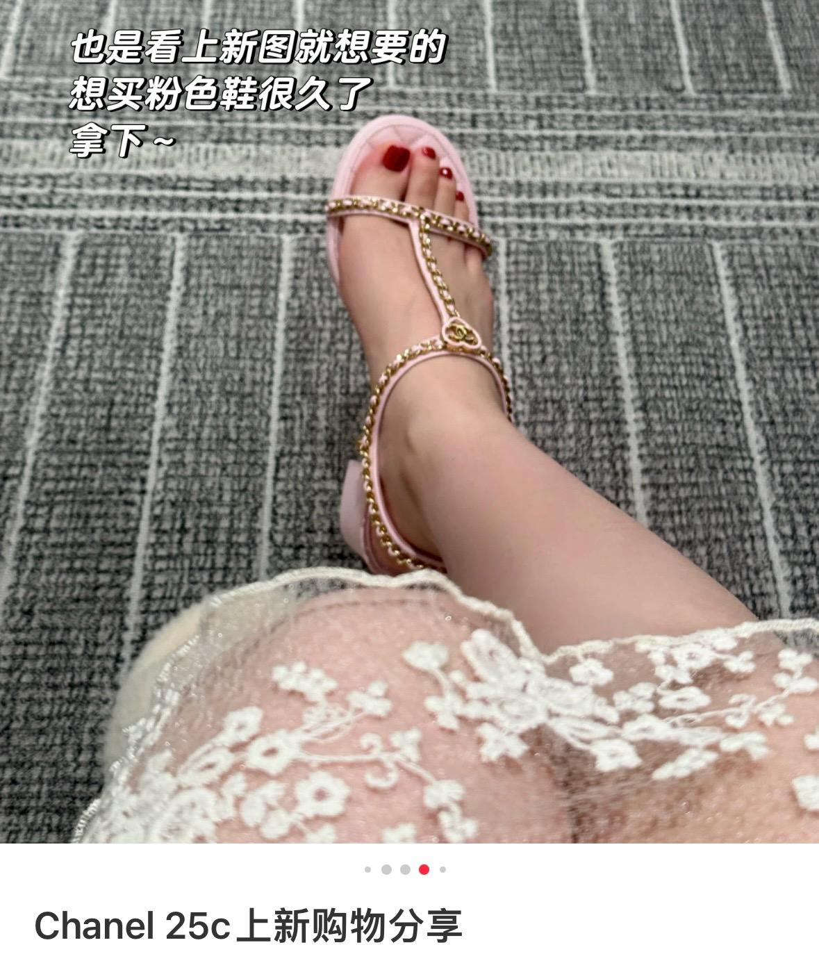 25C 粉色愛心鏈條粗跟涼鞋｜菱格羊皮增高涼鞋 35-40