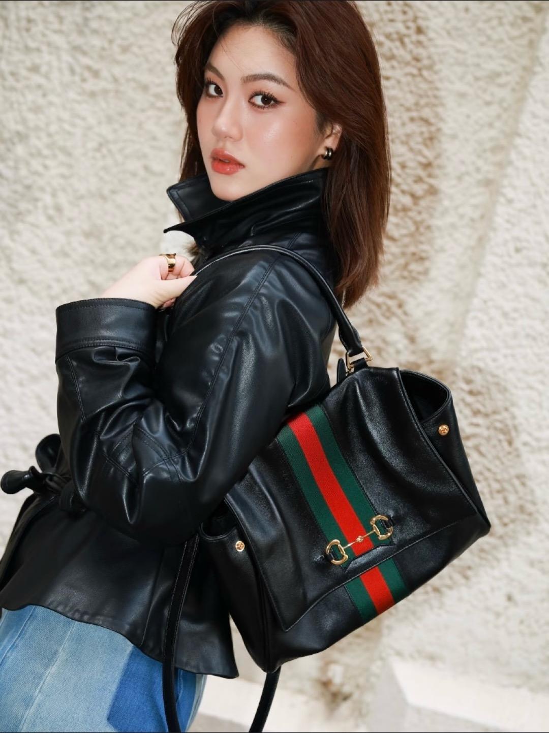 Generation 系列 Paparazzo large top handle bag 托特包｜黑色全皮手提肩背包 875019