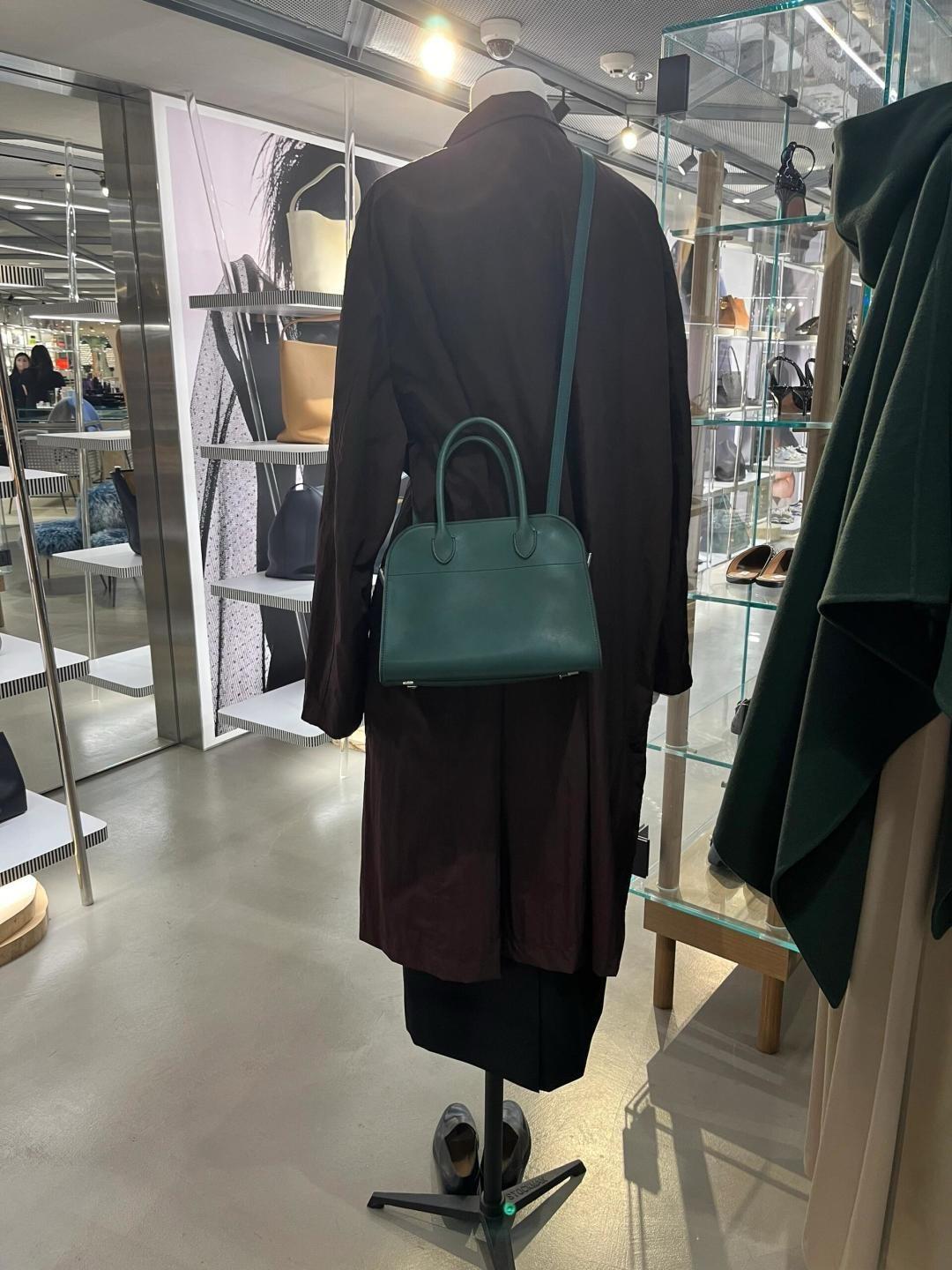 墨綠/銀釦｜Masoni馬鞍皮｜Margaux 10｜25cm