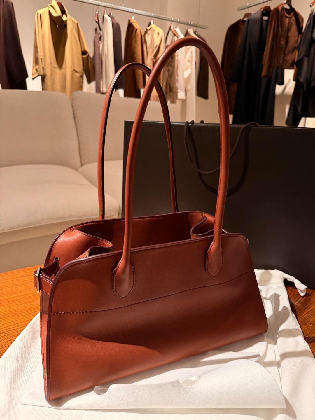 磚紅色｜Masoni馬鞍皮｜Margaux Shoulder 12｜37cm