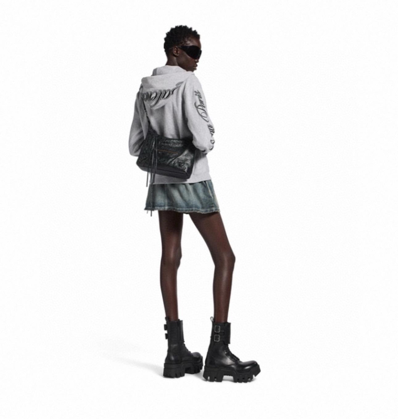 黑色｜Arena小羊皮｜Le City Hobo手袋｜小號28cm 可斜挎與肩背