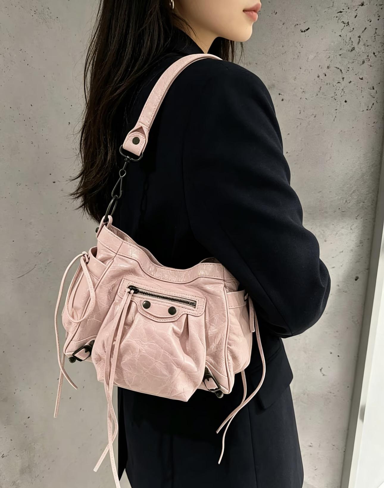 粉色 Arena小羊皮｜Le City Bucket Small 水桶包｜25cm