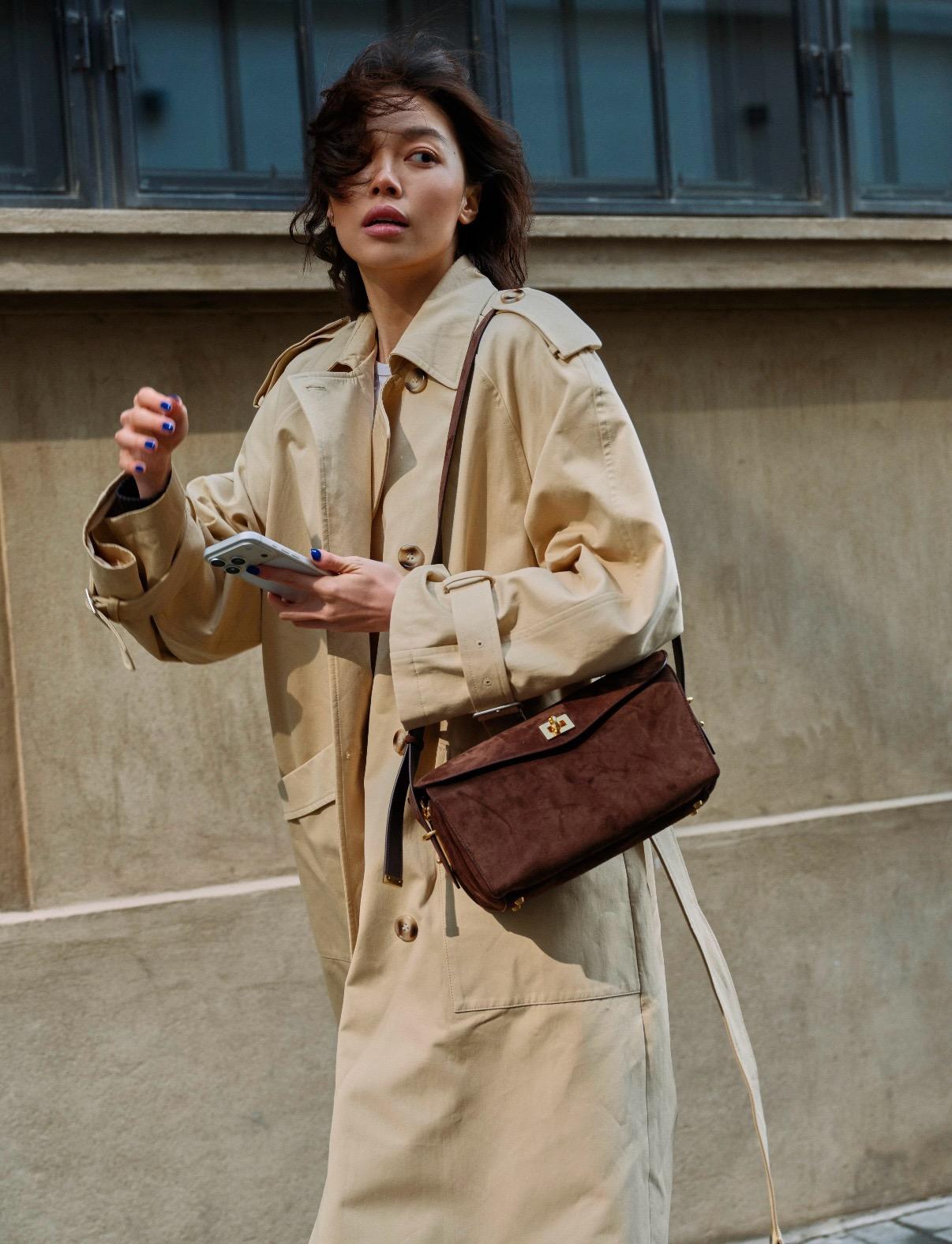 麂皮款/咖色｜Le7 Shoulder Bag 手袋｜26cm