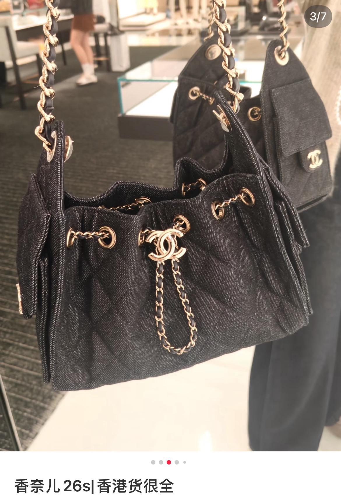26S 深藍丹寧 淡金釦｜義大利丹寧牛仔布｜Mini 25 Bag｜20cm