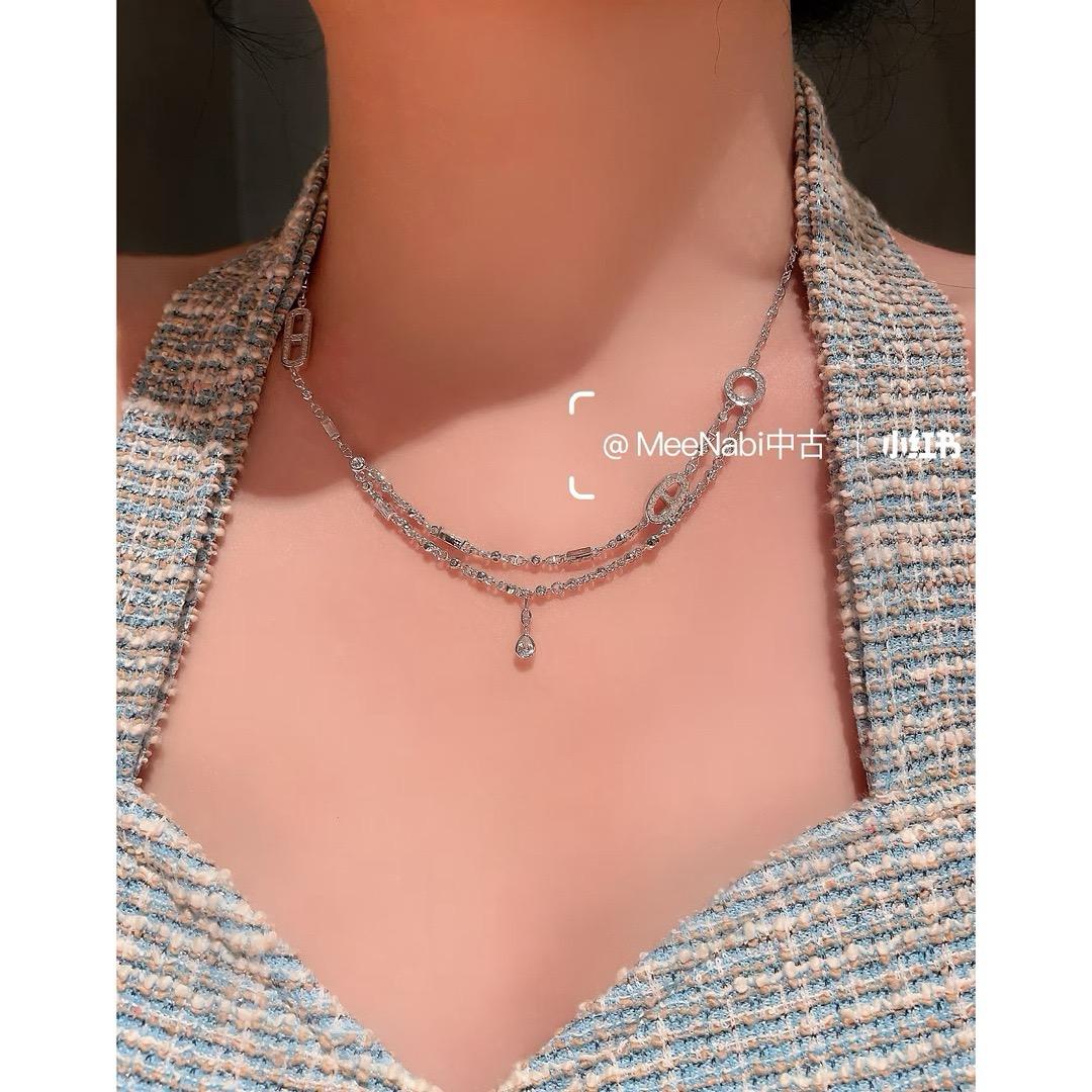 Chaine d’Ancre Chaos 雙層滿鑽項鍊  V金材質 40cm