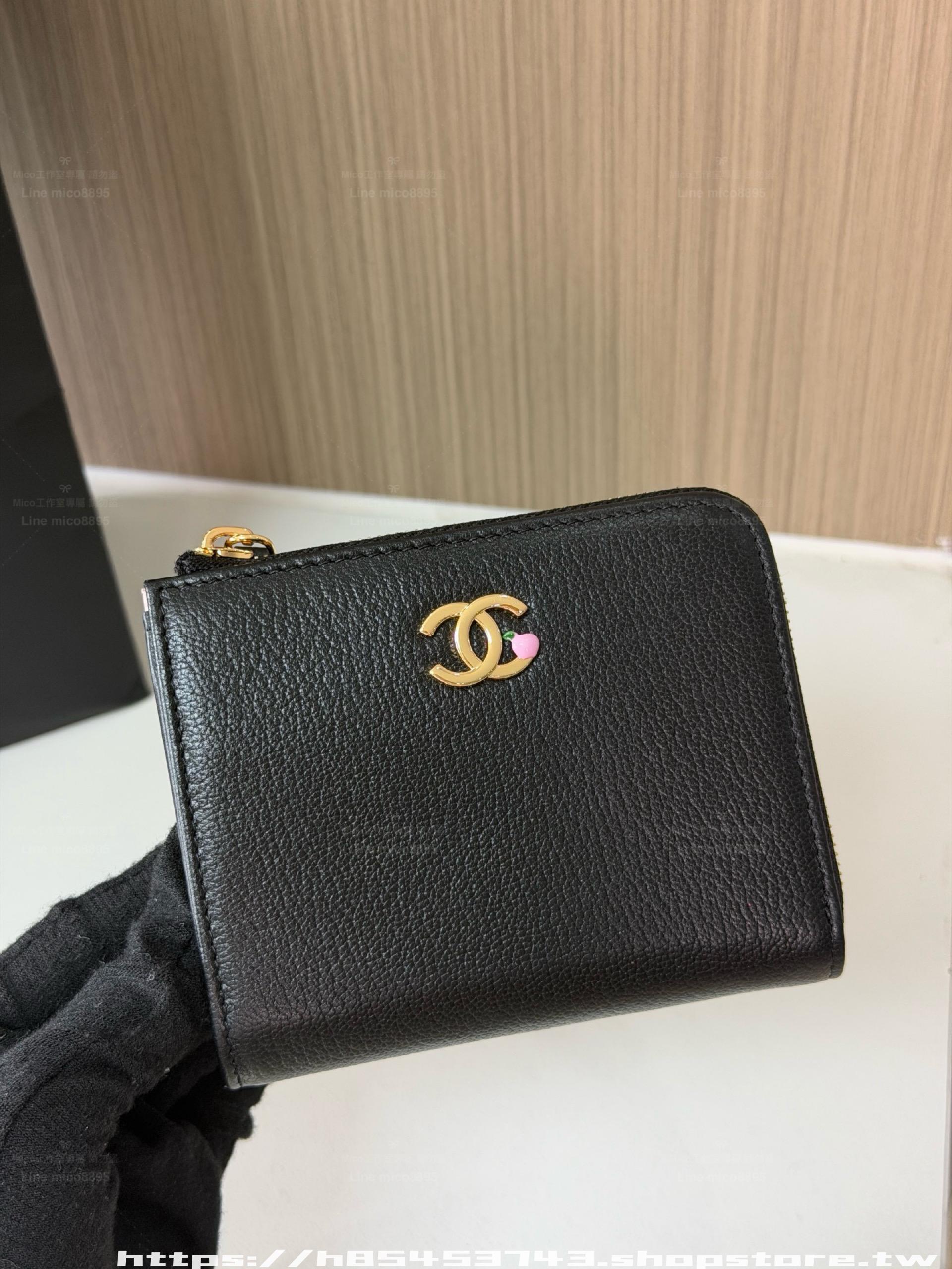 黑色｜粒紋牛皮｜26A高級手工坊L型拉鍊皮夾/短夾/錢包｜11.5cm