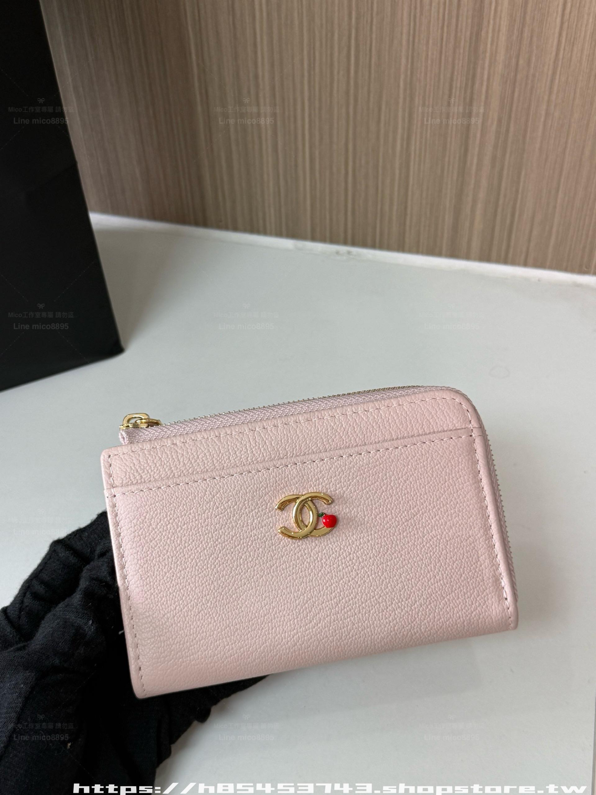 粉色｜ 26A高級手工坊L型拉鍊卡包／零錢包｜13.5cm