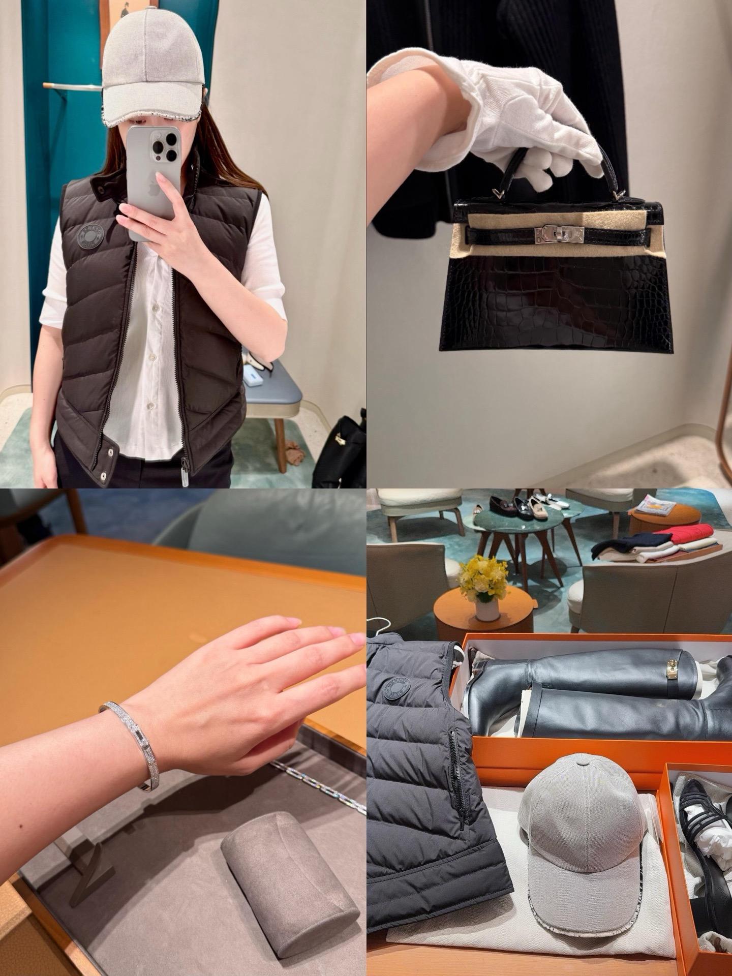 HERMÈS 26S 雙面穿立體絎縫羽絨背心｜36／38／40