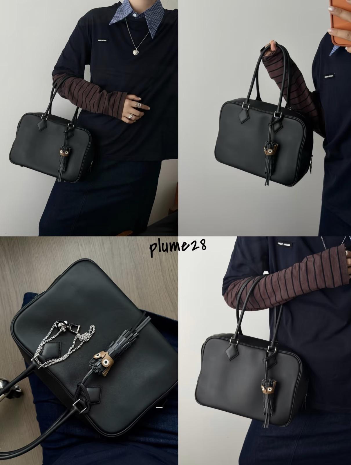 黑色｜Swift小牛皮｜Plume羽毛包｜28cm