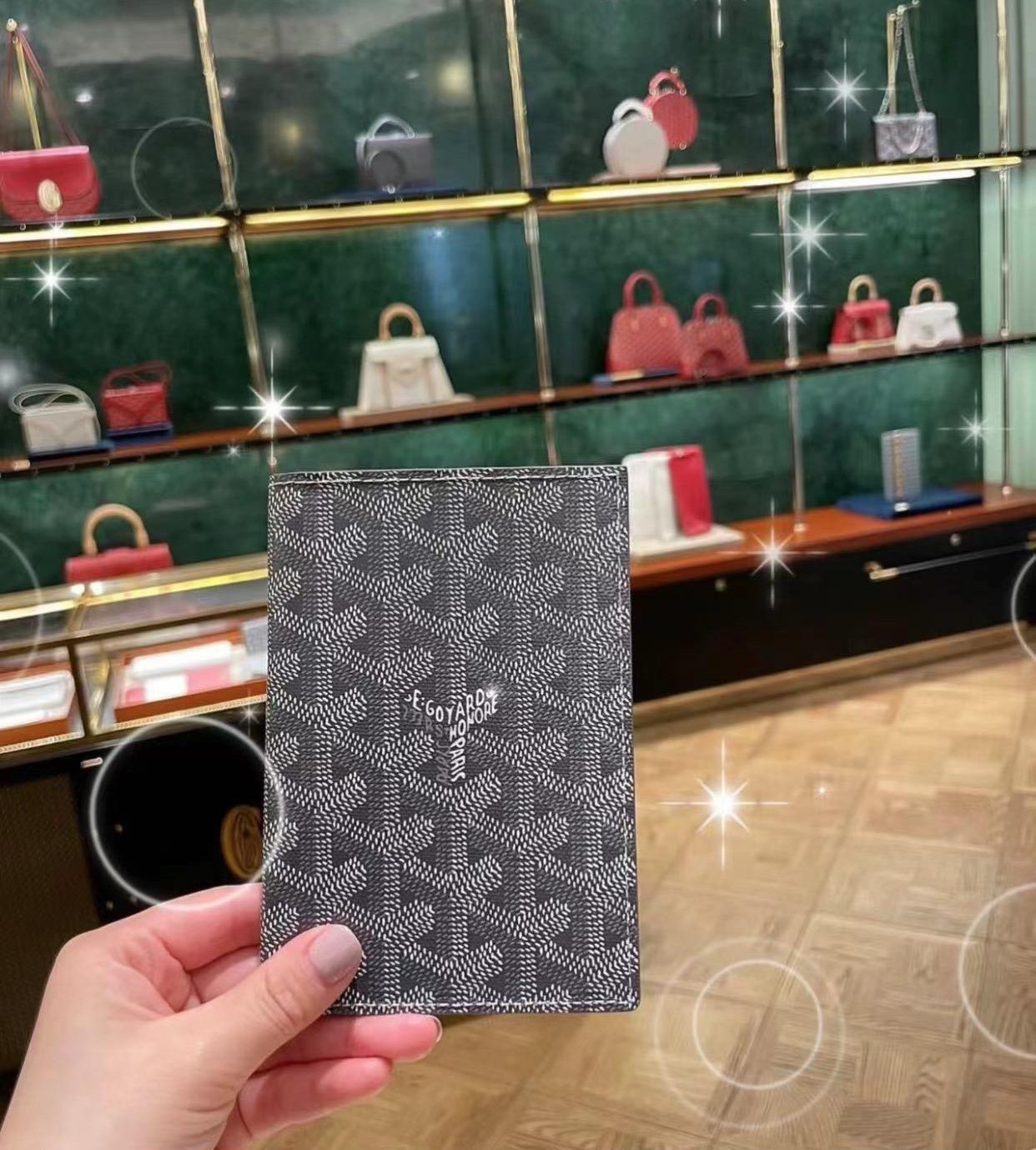 灰色｜帆布×Vauzelles小牛皮｜Grenelle Passport Cover護照夾｜14cm