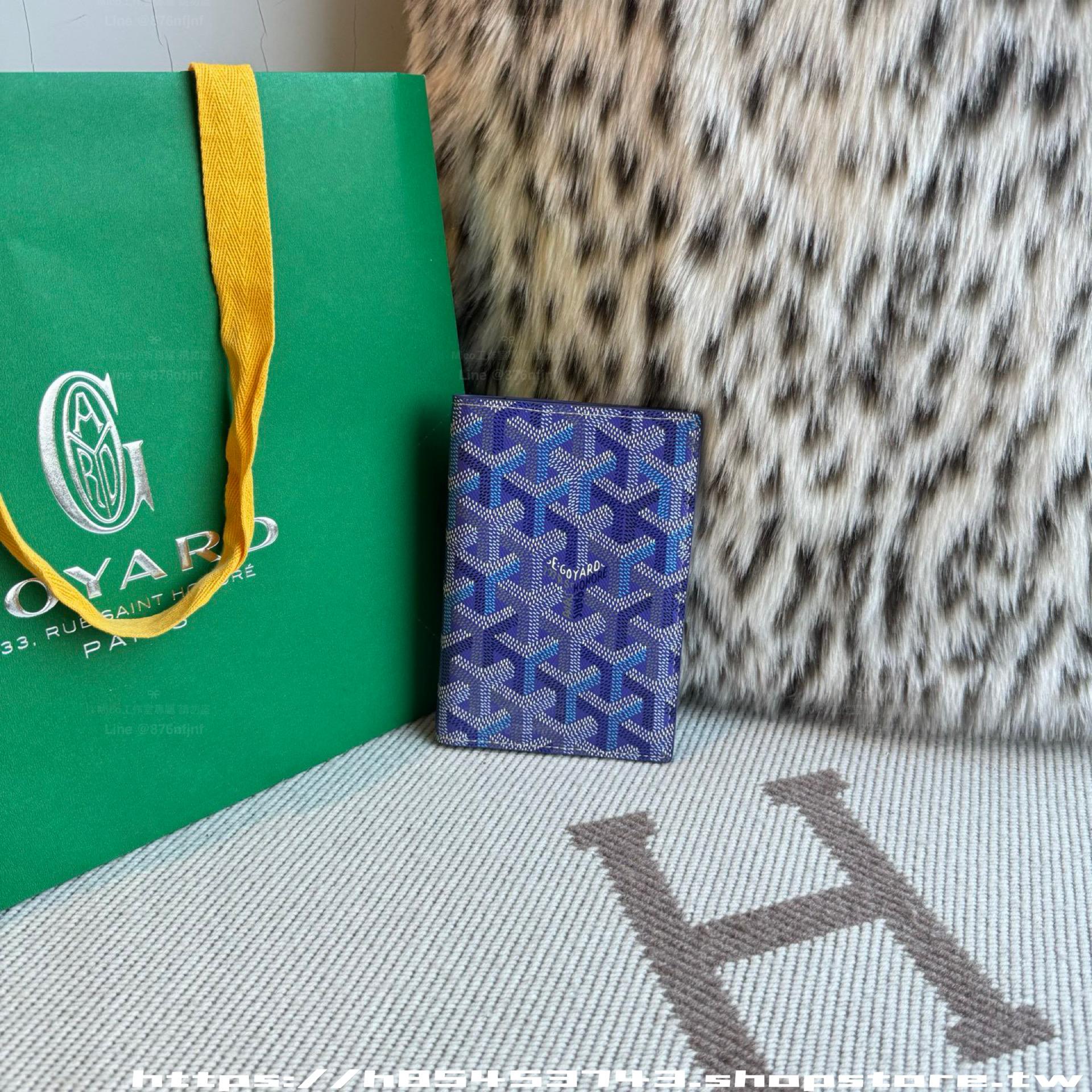 藍莓紫｜帆布×Vauzelles小牛皮｜Grenelle Passport Cover護照夾｜14cm
