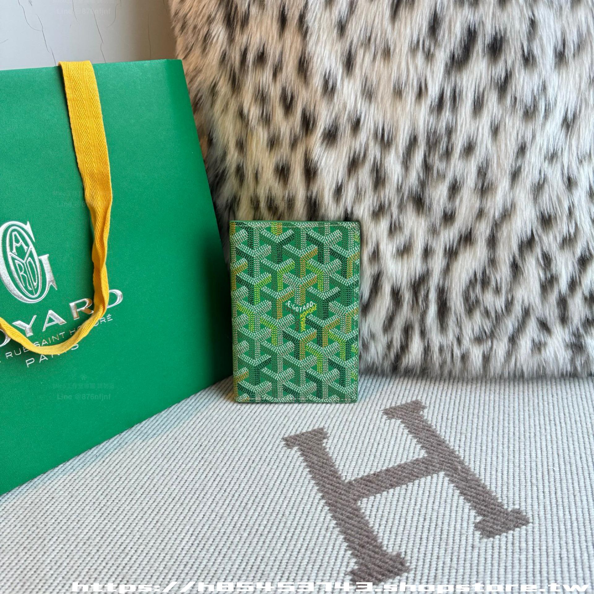 草地綠｜帆布×Vauzelles小牛皮｜Grenelle Passport Cover護照夾｜14cm
