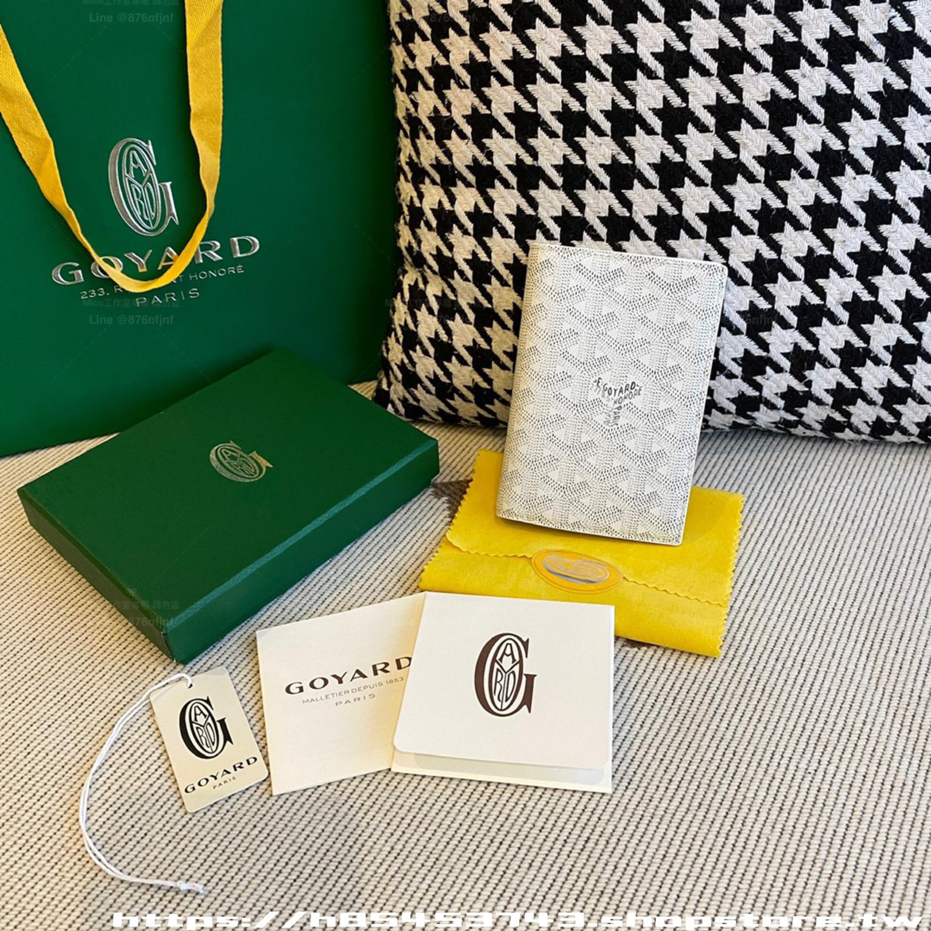 白色｜帆布×Vauzelles小牛皮｜Grenelle Passport Cover護照夾｜14cm