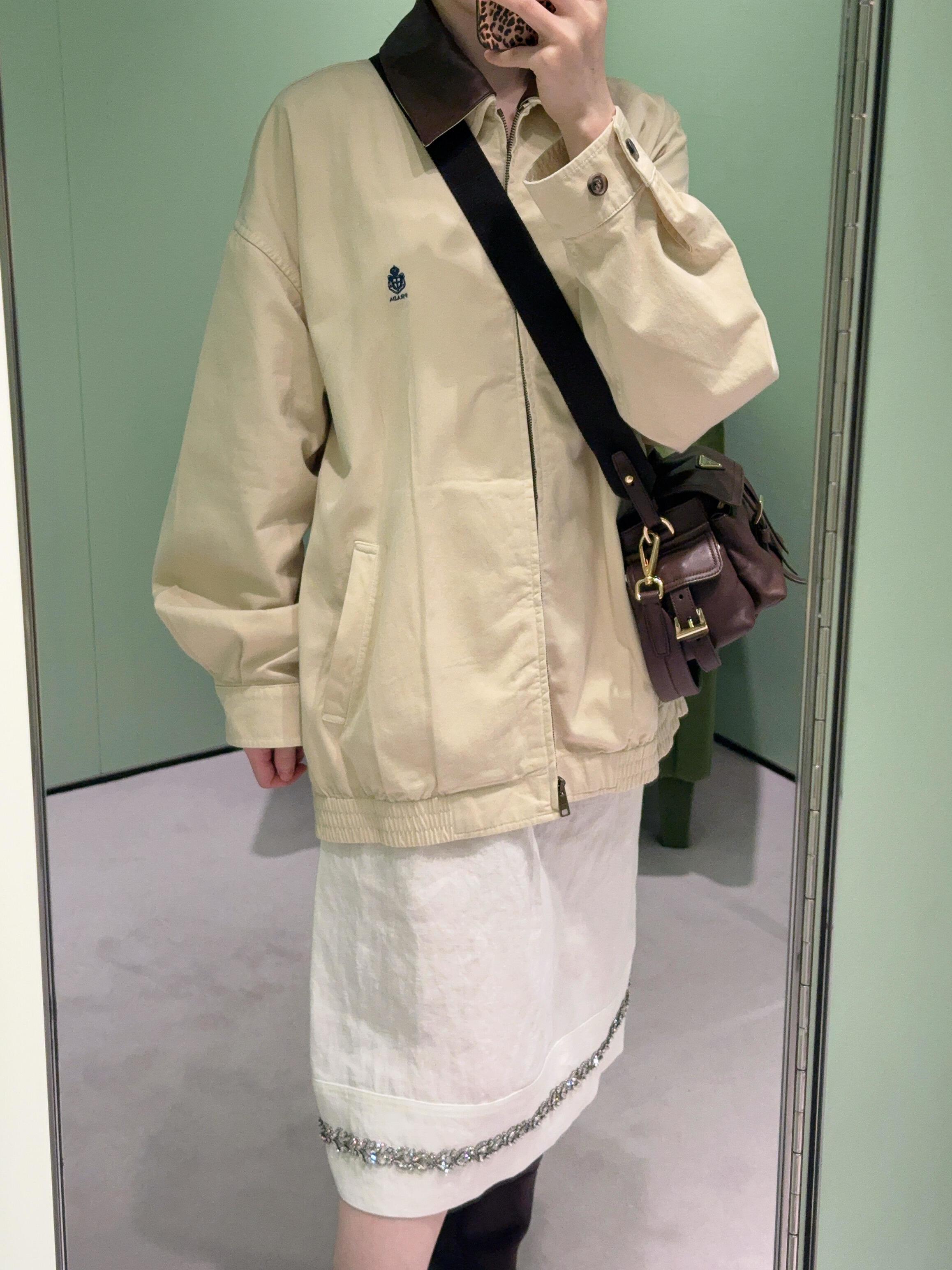 PRADA 26S 拼皮翻領 Oversize 夾克外套｜36／38／40／42