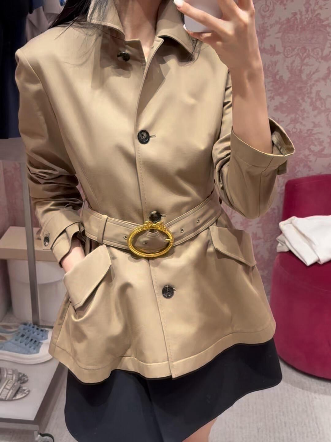 DIOR 26S 洛可可徽章腰帶收腰短款夾克外套｜36／38／40／42