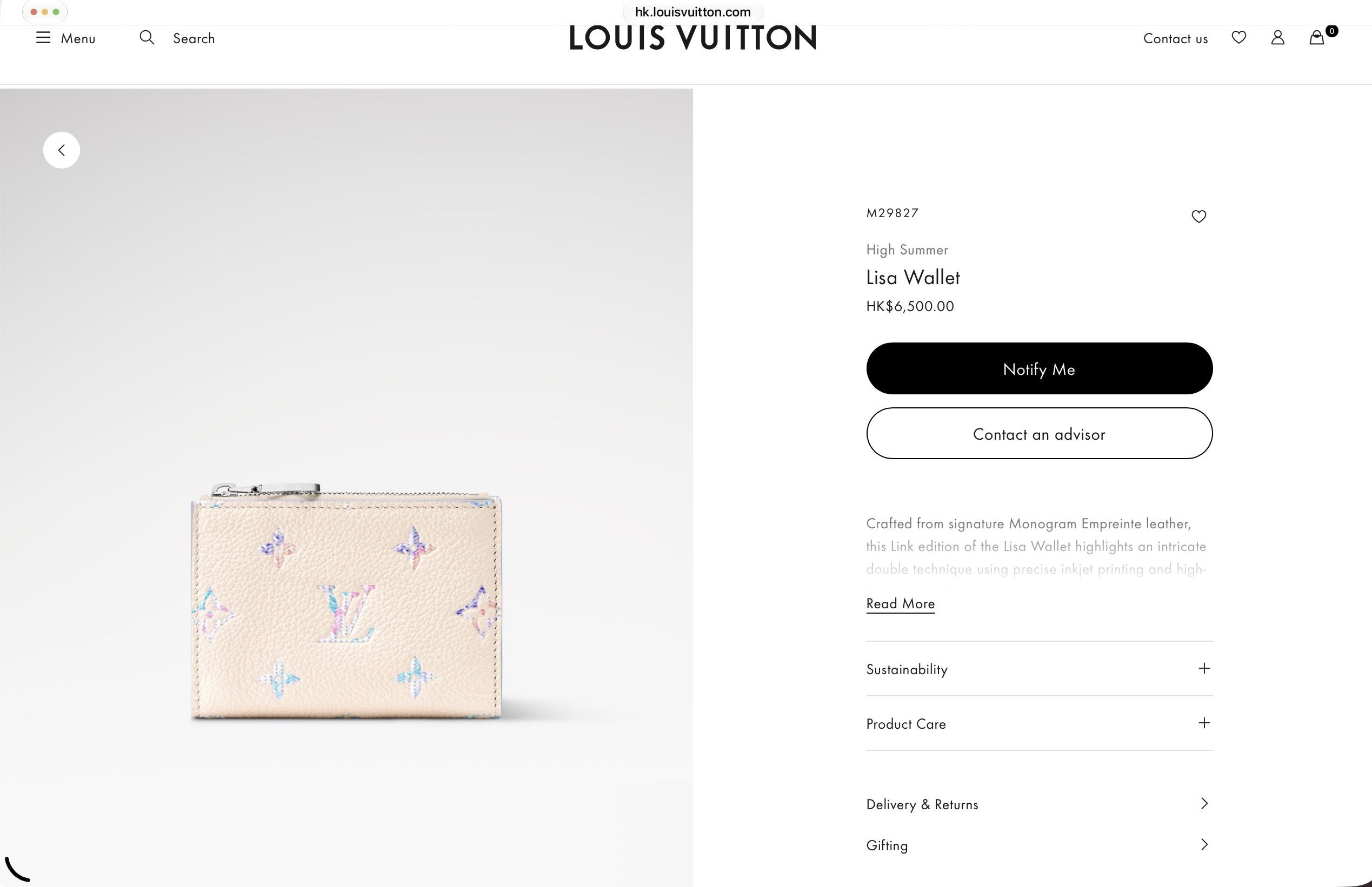 M29827｜Lisa錢包｜三折短夾 Monogram Empreinte皮革