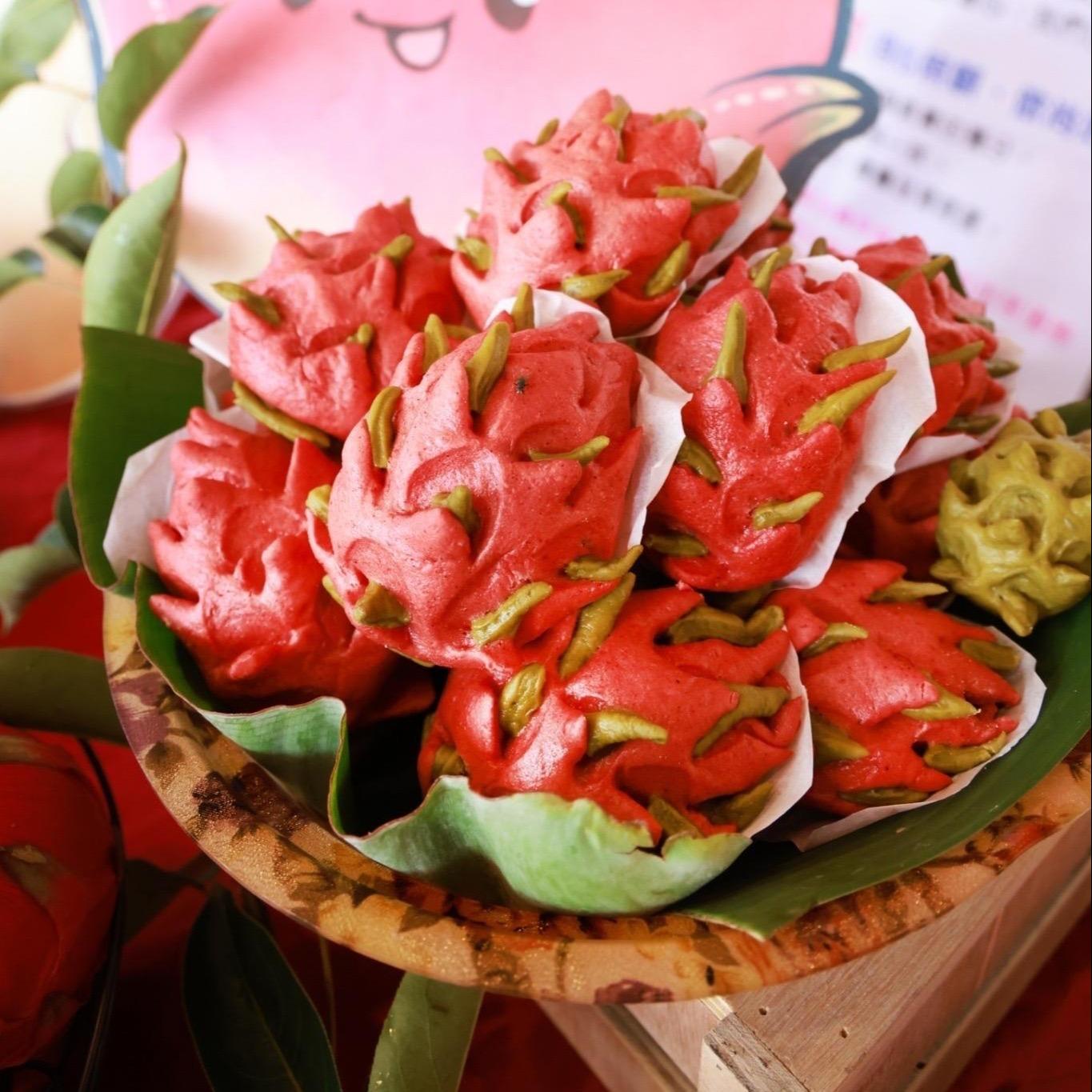 火龍果造型饅頭