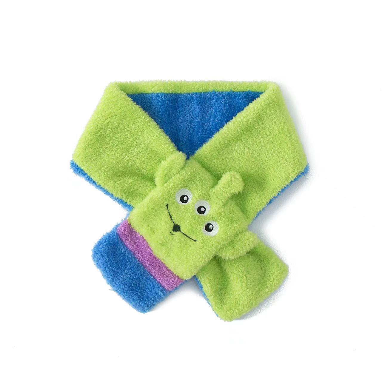 卡通立體刺繡圍巾