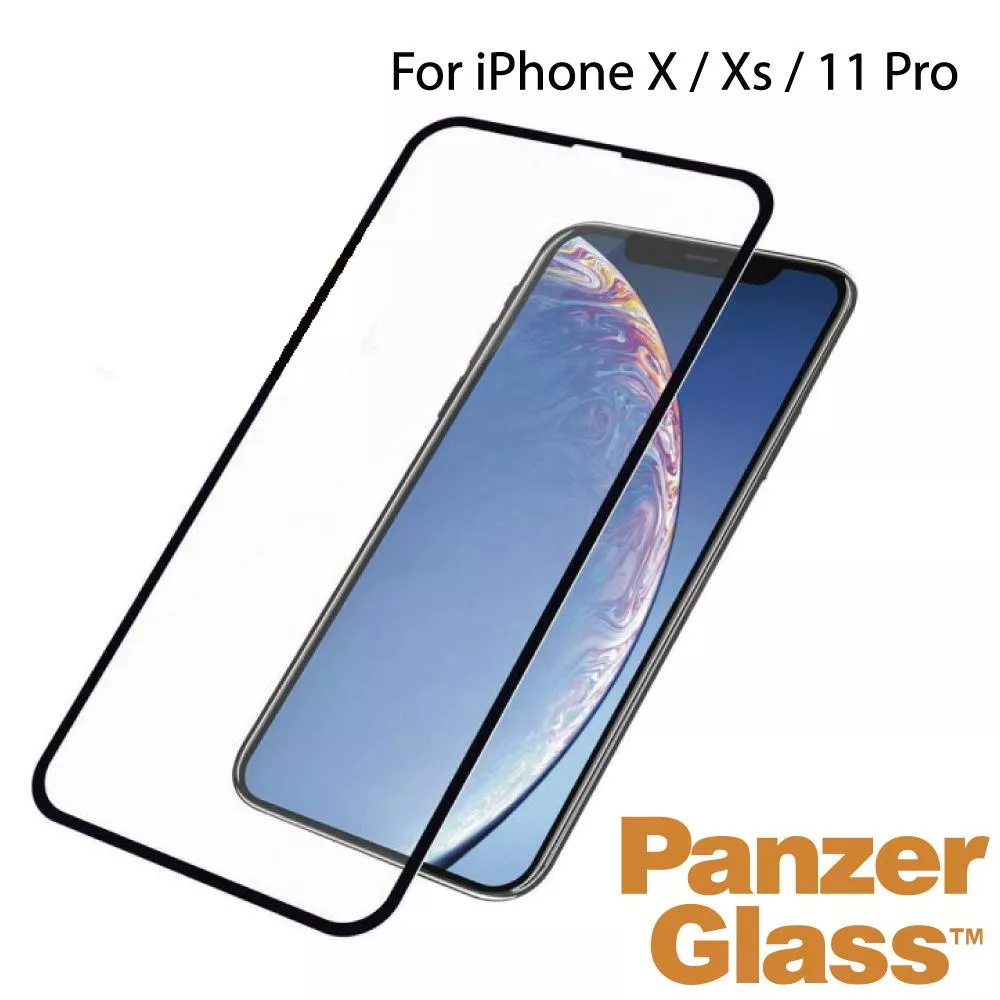 PanzerGlass iPhone 11 Pro 2.5D耐衝擊高透鋼化玻璃保護貼-黑