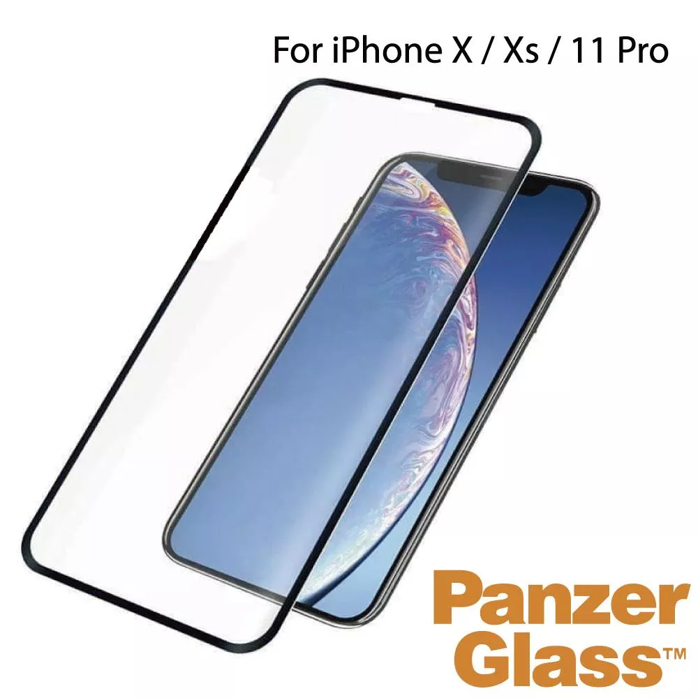 PanzerGlass iPhone 11 Pro 3D耐衝擊高透鋼化玻璃保護貼-黑