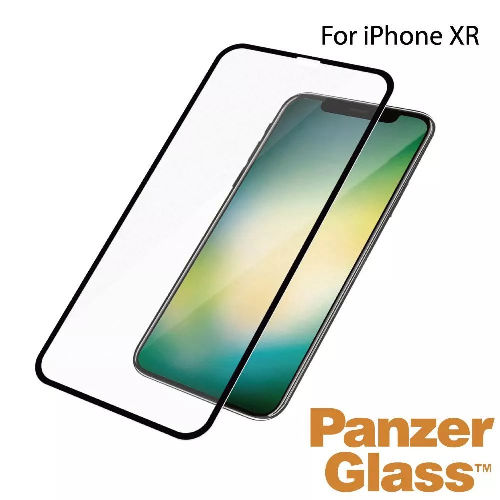 PanzerGlass 3D 滿版耐衝擊高透鋼化玻璃保護貼(iPhone XR)- 黑