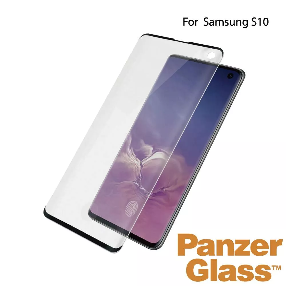 PanzerGlass Samsung Galaxy S10 2.5D 耐衝擊高透鋼化玻璃保護貼-黑