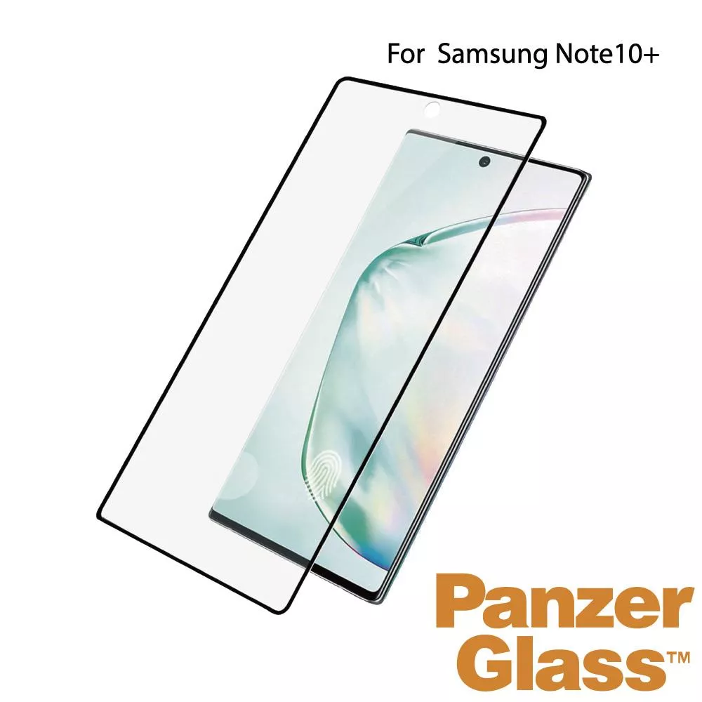 PanzerGlass Samsung Galaxy Note10+ 2.5D耐衝擊高透鋼化玻璃保護貼-黑