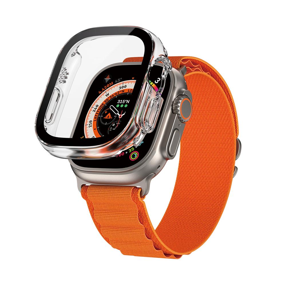 PanzerGlass Apple Watch Ultra 49mm 全方位D3O抗震防護高透鋼化漾玻保護殼(透)
