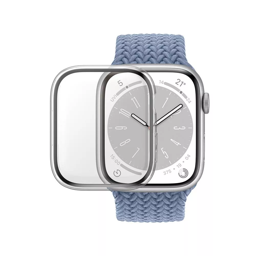 PanzerGlass Apple Watch S9 / S8 / S7 41mm 全方位D3O抗震防護高透鋼化漾玻保護殼 (透)