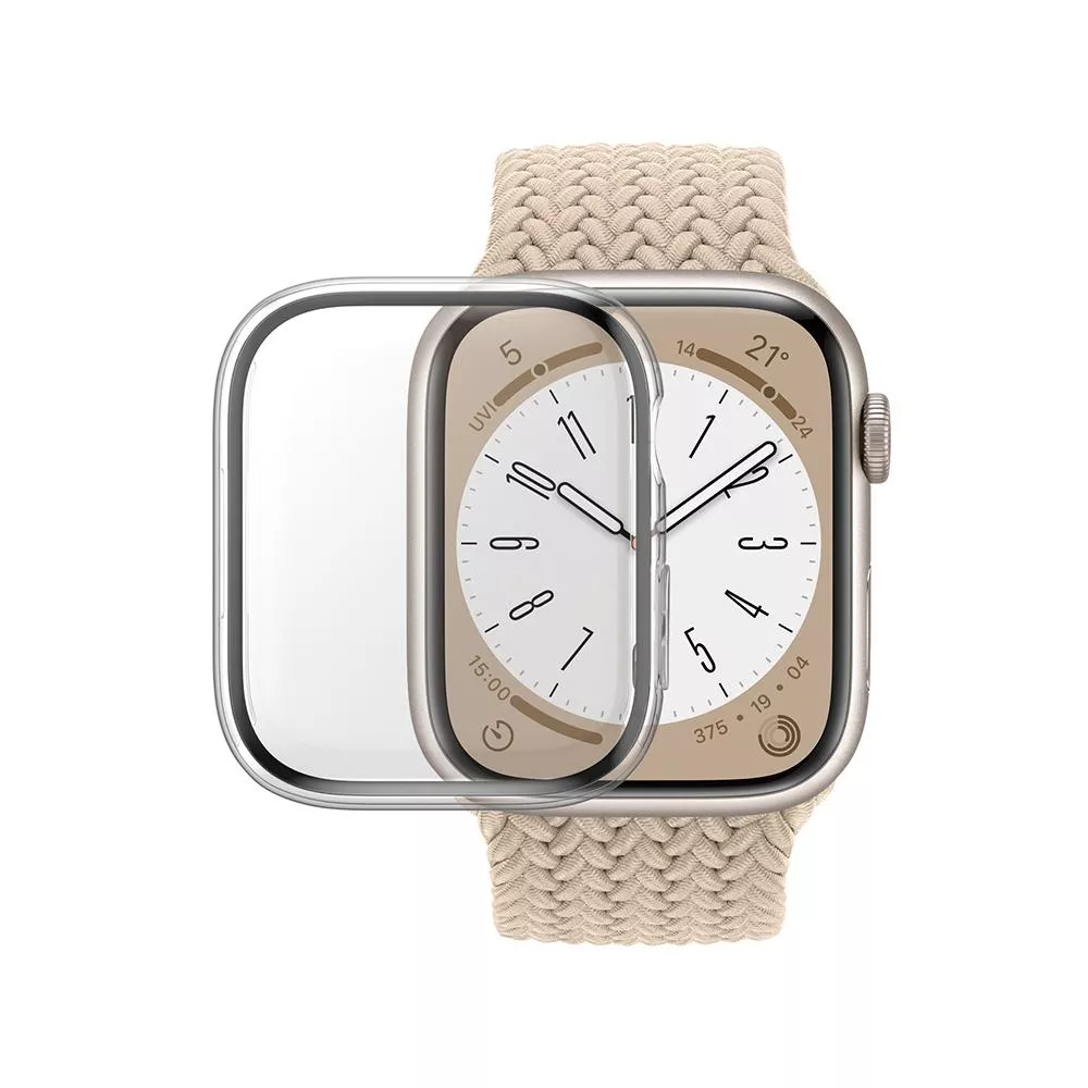 PanzerGlass Apple Watch S9 / S8 / S7 45mm 全方位D3O抗震防護高透鋼化漾玻保護殼 (透)