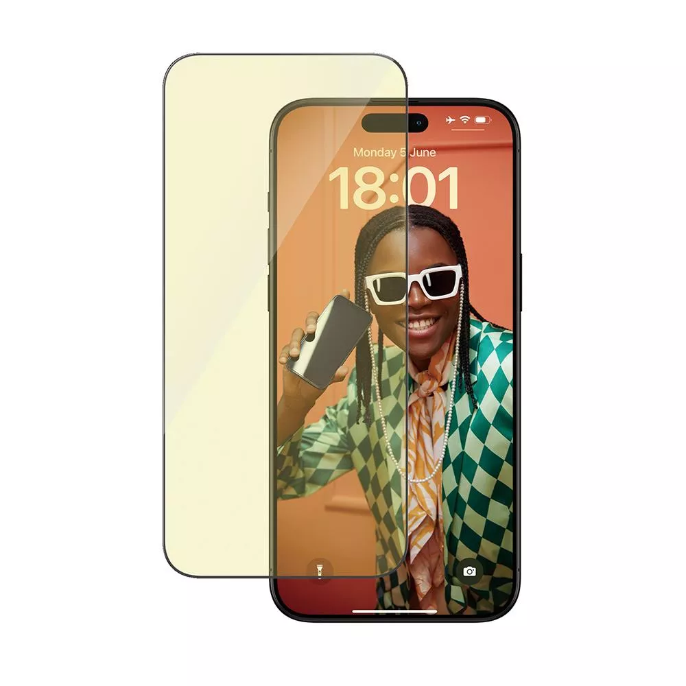 【PanzerGlass】iPhone 15 Pro Max 6.7吋 EyeCare 2.5D 耐衝擊抗反射藍光玻璃保護貼