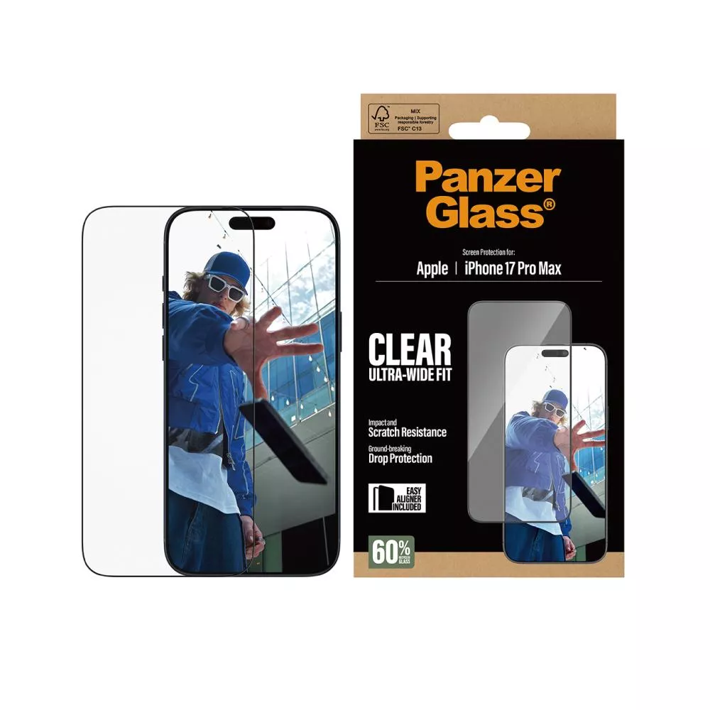 【PanzerGlass】iPhone 18 Pro Max / 17 Pro Max 6.9吋 Screen Protector 2.5D 耐衝擊鋼化玻璃保貼(60%再生玻璃製成)
