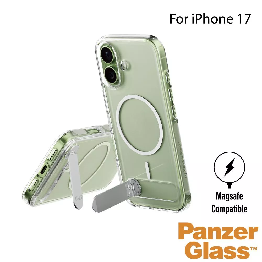 【PanzerGlass】iPhone 17 6.1吋 KICKSTAND 細磁吸旋轉立架殼(透白)