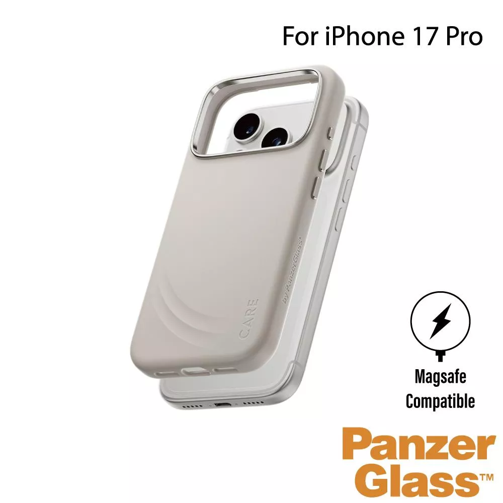 【PanzerGlass】iPhone 17 Pro 6.3吋 FLOW 親膚磁吸防摔殼金屬鍵款(香草)