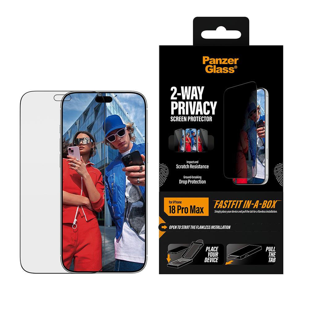 PanzerGlass iPhone 18 Pro Max 6.9吋 耐衝擊高透防窺玻璃保護貼