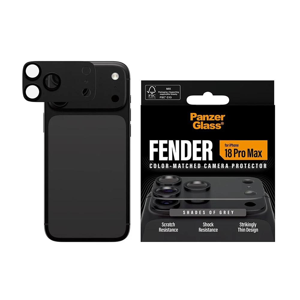 PanzerGlass iPhone 18 Pro Max 6.9吋 FENDER 耐衝擊金屬玻璃鋼化鏡頭貼 (深灰)